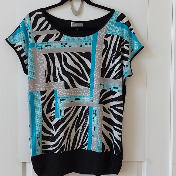 JM Collection Sleeveless Shimmer Sz M - Picture 3 of 11